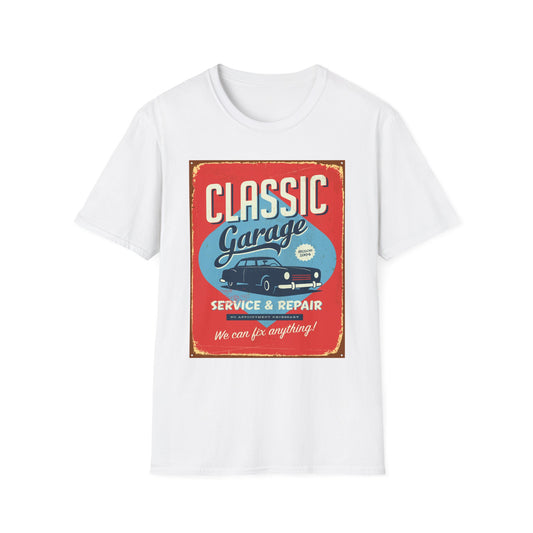 Classic Garage Vintage T-Shirt, Car Lovers Gift, Retro Car Tee, Father's Day Shirt, Classic Auto Enthusiast Apparel
