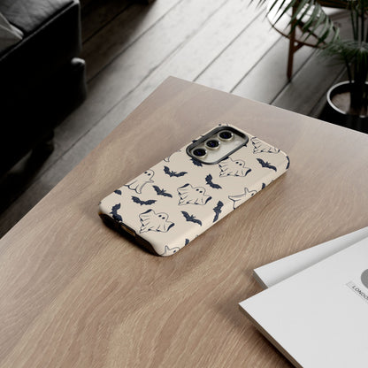 Halloween Phone Case, Ghosts and Bats, Cute Phone Cover, Spooky Accessories, Fall Decor, Gifts for Her, Halloween Party - MaisonThreadory