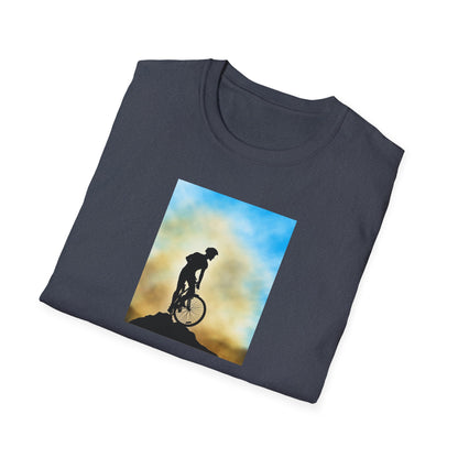 Adventure Awaits Unisex T-Shirt, Mountain Biking Tee, Outdoor Sport Shirt, Gift for Cyclists, Casual Graphic Tee