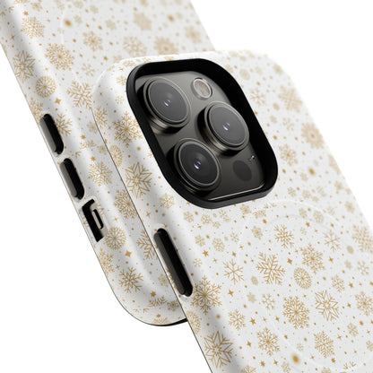 Festive Snowflake Phone Cases for Winter, Holiday Gift, Sleek Design, Winter Accessories, Durable Protection - MaisonThreadory