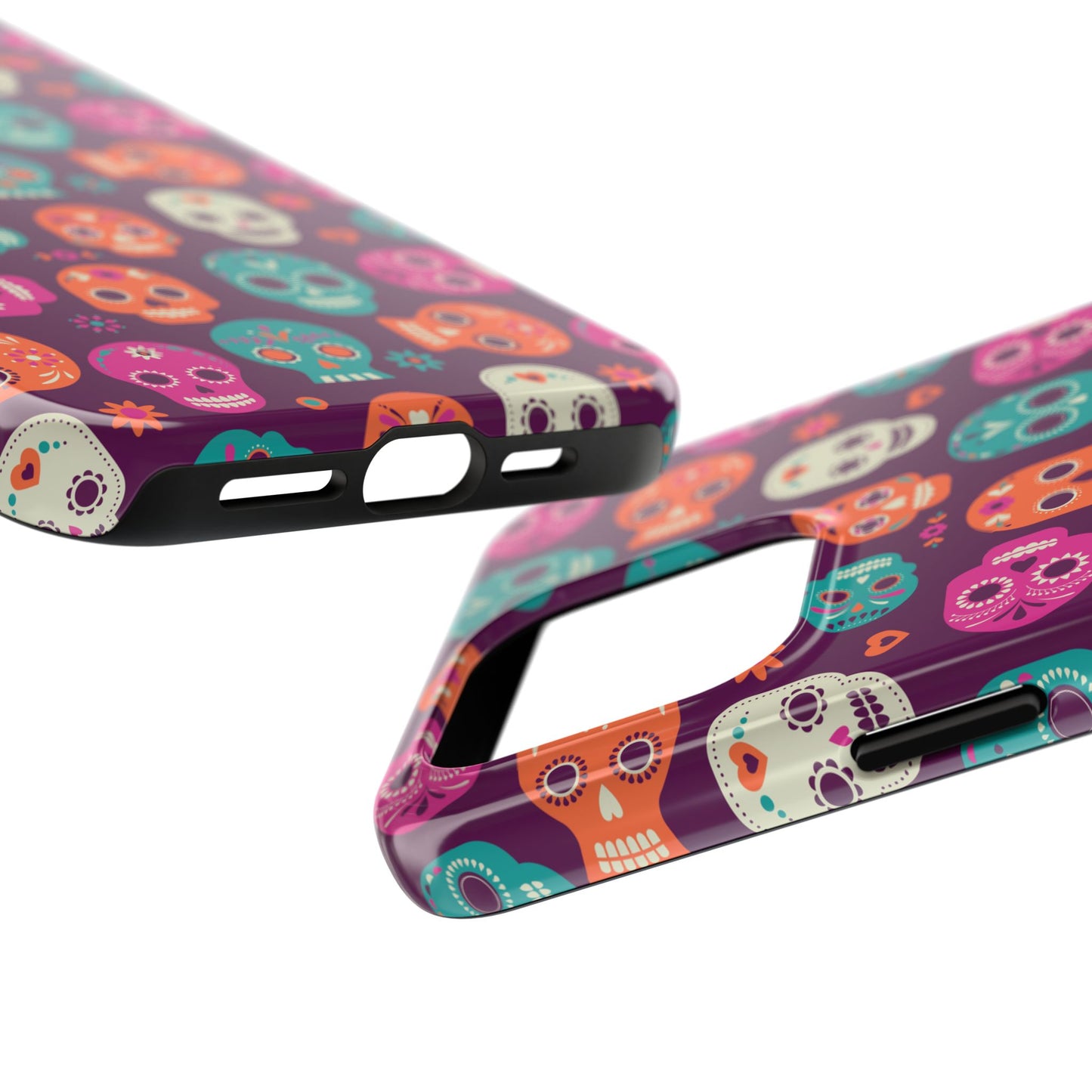 Colorful Skull Phone Case, Tough Cases for Halloween, Unique Phone Cover, Day of the Dead, Fun and Durable Accessories