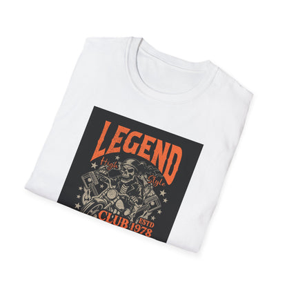 Legend Club Unisex Softstyle T-Shirt - Vintage Retro Graphic Tee, Men Women Hipster Fashion Top, Urban Streetwear, Music Festival Shirt,