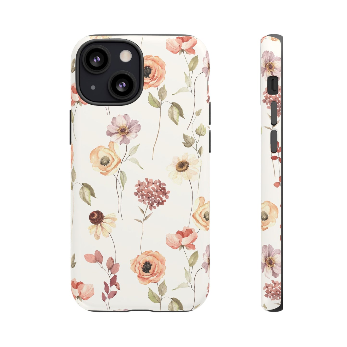 Floral Phone Case, Cute Flower Cover, Botanical Tough Case, Protective Smartphone Shell, Chic Floral Design, Trendy iPhone Case