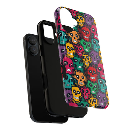 Phone Case, Day of the Dead Tough Case Phone, Mexican Skull Phone Cover, Floral Skeleton Phone Protector, Sugar Skull iPhone Case, Tough