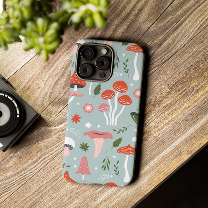 Whimsical Mushroom Phone Case, Cute Floral Smartphone Cover, Unique Gift for Nature Lovers, Trendy Tech Accessory, Eco-friendly Case