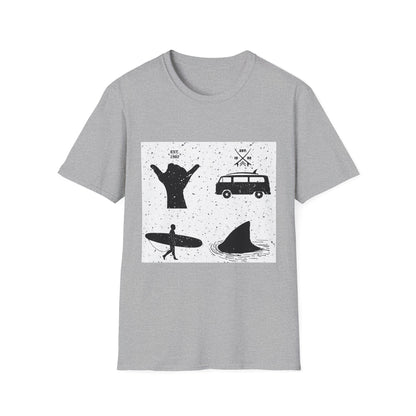 Cool Surf Vibes Unisex T-Shirt - Perfect for Beach Lovers, Summer Festivals, Gift for Surfers, Casual Wear, Vacation Style