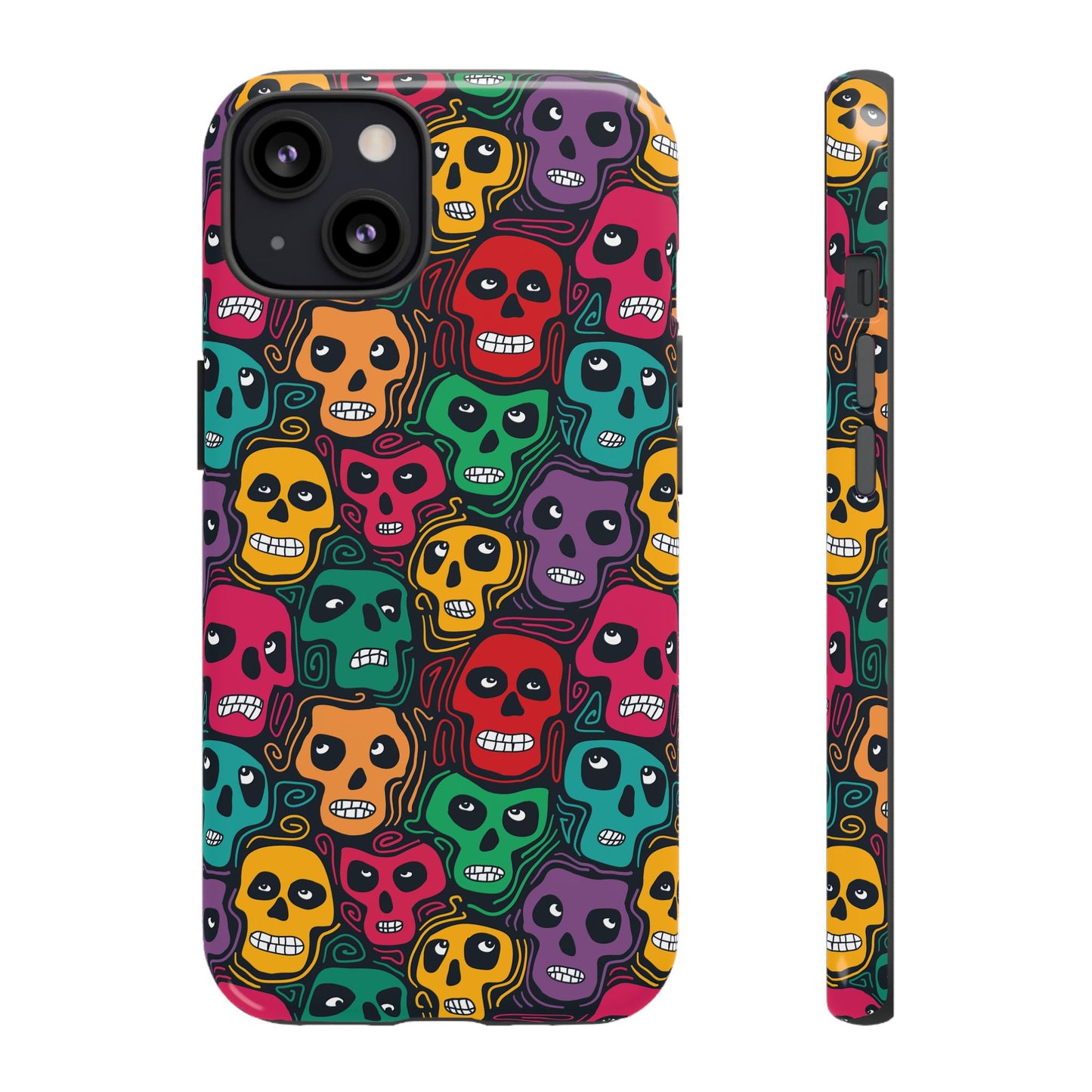 Phone Case, Day of the Dead Tough Case Phone, Mexican Skull Phone Cover, Floral Skeleton Phone Protector, Sugar Skull iPhone Case, Tough
