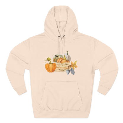 Autumn Harvest Fleece Hoodie, Cozy Fall Sweatshirt, Pumpkin Hoodie, Seasonal Apparel, Gift for Thanksgiving