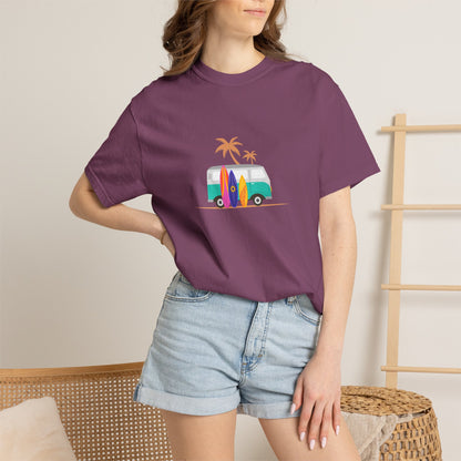 Surf Van T-Shirt — Retro Beach Camper Graphic Tee