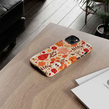 Autumn Phone Case - Cozy Fall Vibes, Pumpkin Decor, Halloween Gift, Floral Design, Seasonal Aesthetic