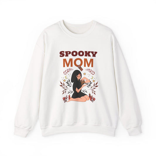 Spooky Mom Sweatshirt | Unisex Crewneck | Halloween Apparel | Gift for Moms | Cozy Fall Fashion | Cute Sweatshirt - MaisonThreadory