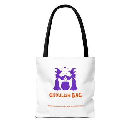 Ghoulish Tote Bag - Spooky Halloween Carryall, Trick-or-Treat Bag, Witchy Gift, Ghoul Tote for Fall, Party Essential - MaisonThreadory