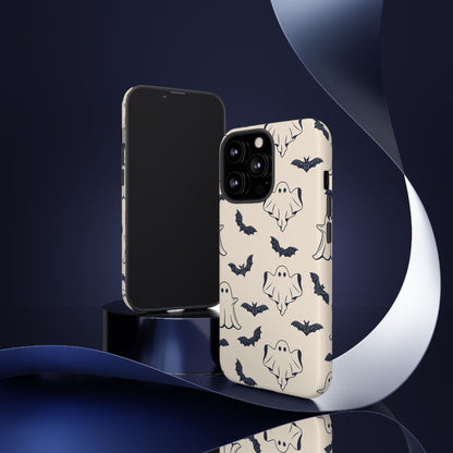 Halloween Phone Case, Ghosts and Bats, Cute Phone Cover, Spooky Accessories, Fall Decor, Gifts for Her, Halloween Party - MaisonThreadory