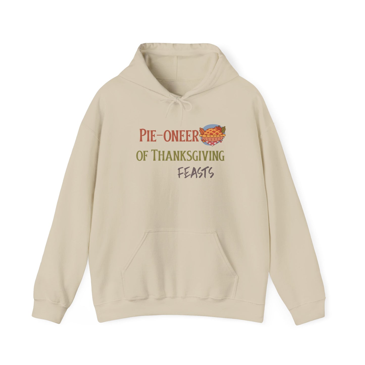 Thanksgiving Pie-o-neer Unisex Heavy Blend Hooded Sweatshirt, Cozy Holiday Sweatshirt, Thanksgiving Apparel, Fall Fashion, Foodie Gifts - MaisonThreadory