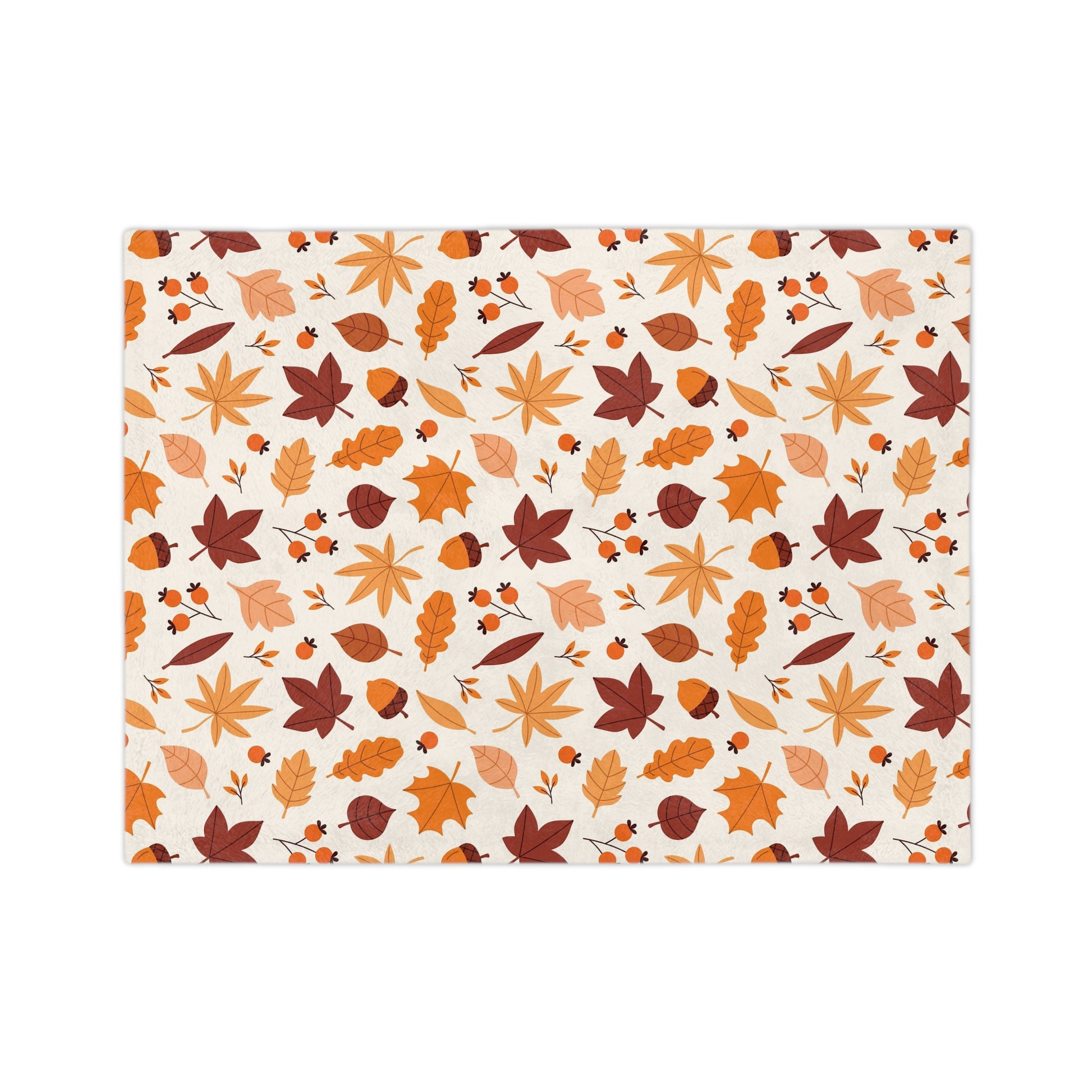 Cozy Fall Blanket - Soft Velveteen Microfiber Blanket for Home Decor, Autumn Gift, Seasonal Cozy Nights, Perfect for Snuggling - MaisonThreadory