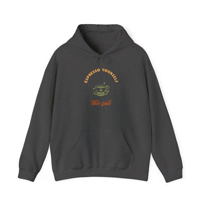 Fall Vibes Hoodie, Cozy Autumn Sweatshirt, Espresso Yourself Sweatshirt, Gift for Coffee Lovers, Casual Fall Fashion - MaisonThreadory