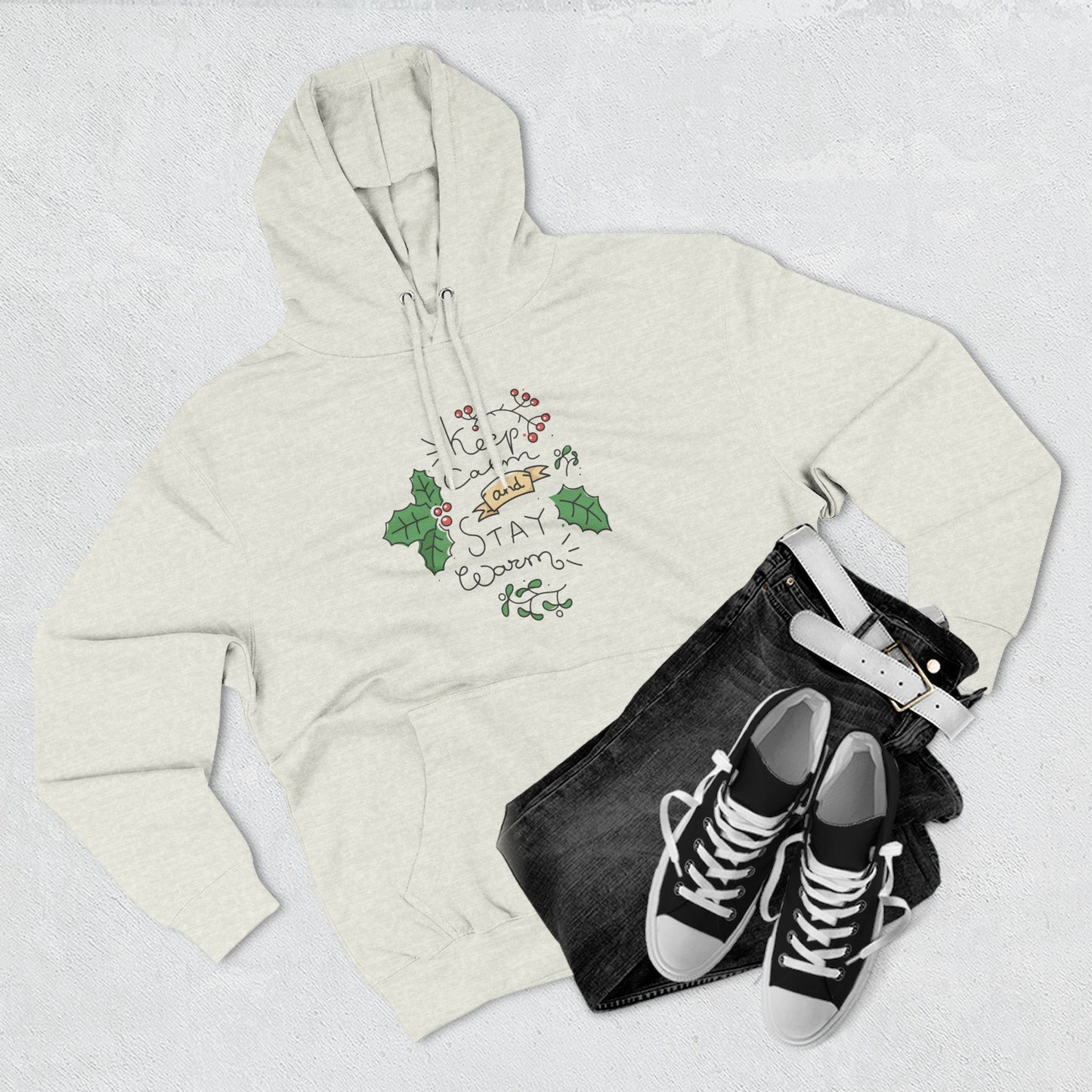Cozy Stay Warm Fleece Hoodie for All Seasons, Cute Unisex Winter Apparel, Perfect Gift for Friends and Family - MaisonThreadory