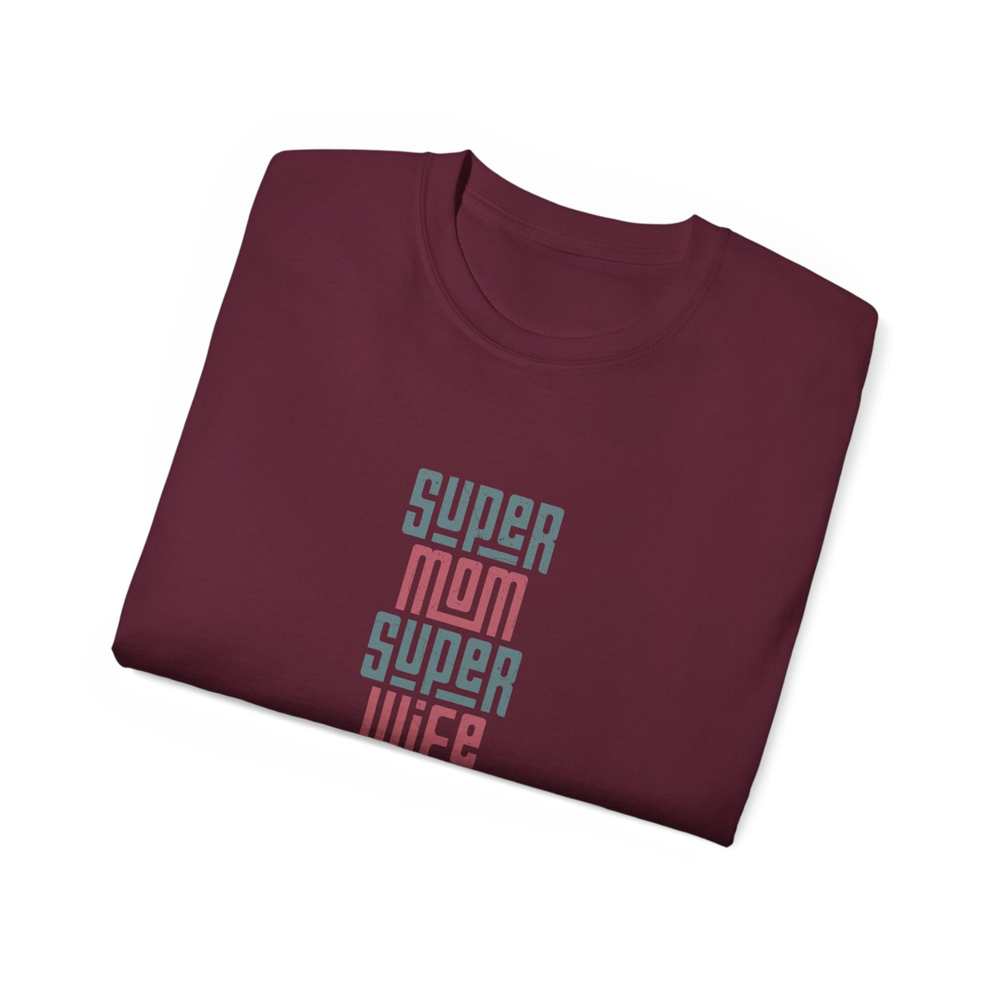 Super Mom Super Wife Super Tired Tee, Funny T-Shirt for Moms, Mother's Day Gift, Self-Care Shirt, Unisex Cotton Tee, Casual Wear - MaisonThreadory