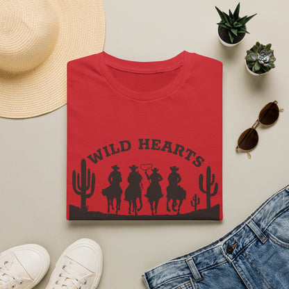 Wild Hearts Run Free T‑Shirt — Western Cowboy Rodeo Graphic Tee