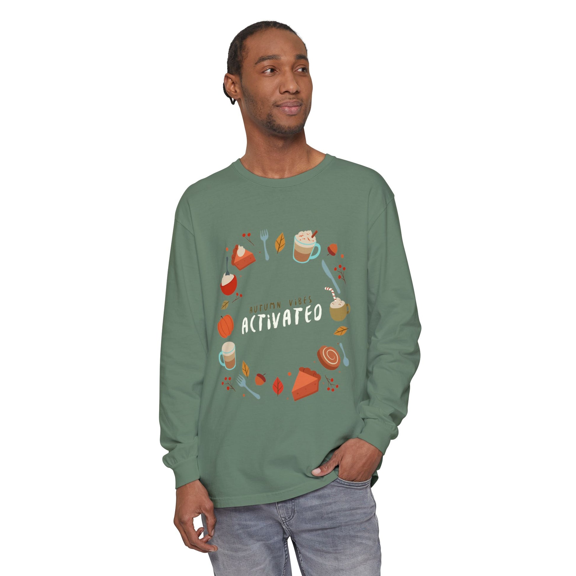 Autumn Vibes Long Sleeve T-Shirt, Cozy Fall Shirt, Unisex Fall Apparel, Thanksgiving Gift, Seasonal Fashion - MaisonThreadory