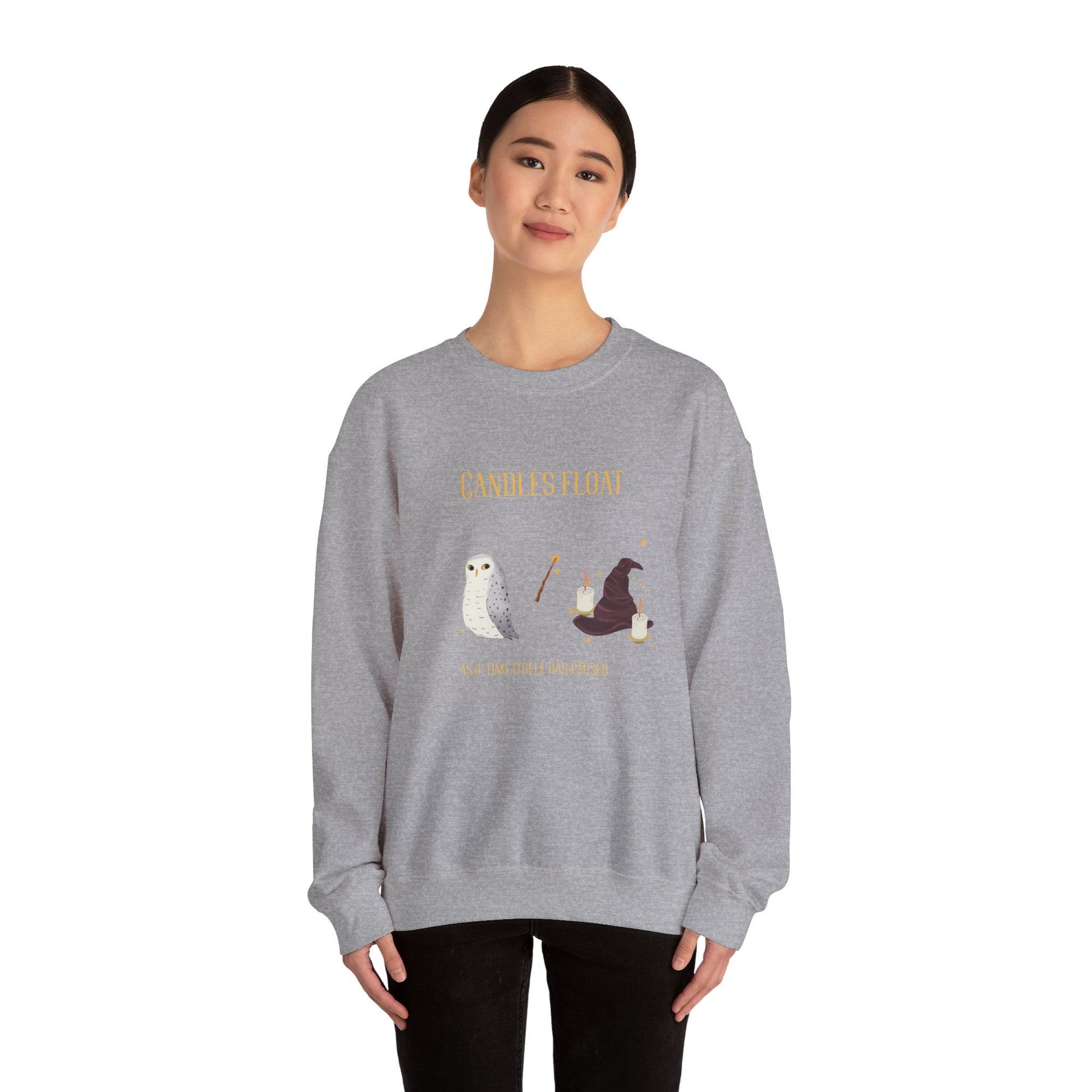 Whimsical Owl Crewneck Sweatshirt, Cozy Fall Apparel, Gift for Nature Lovers, Halloween Sweater, Cute Animal Sweatshirt - MaisonThreadory