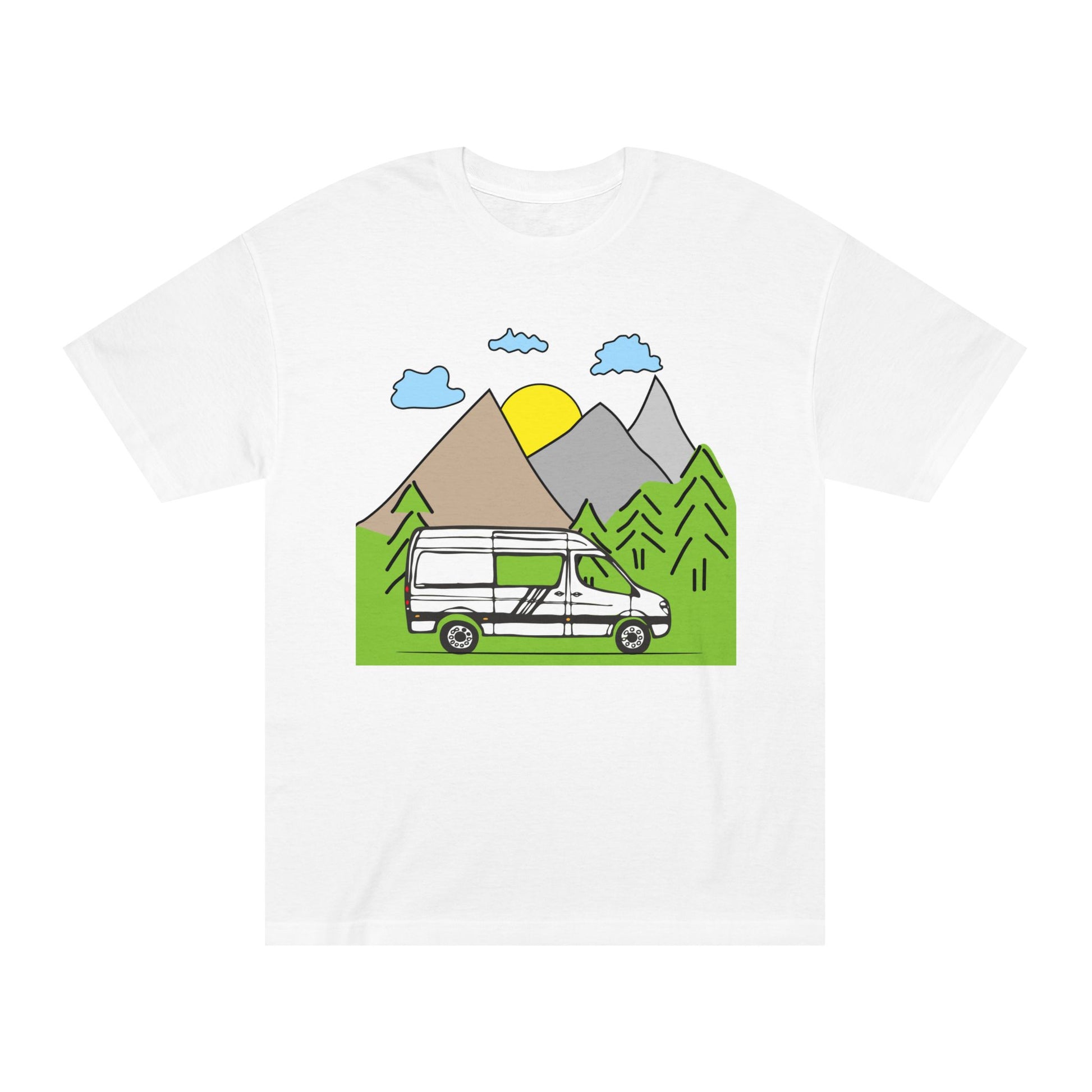 Adventure Van Graphic Tee, Unisex Outdoor Shirt, Travel Lover Gift, Camping Apparel, Nature Vibes T-Shirt, Vintage Van Design - MaisonThreadory