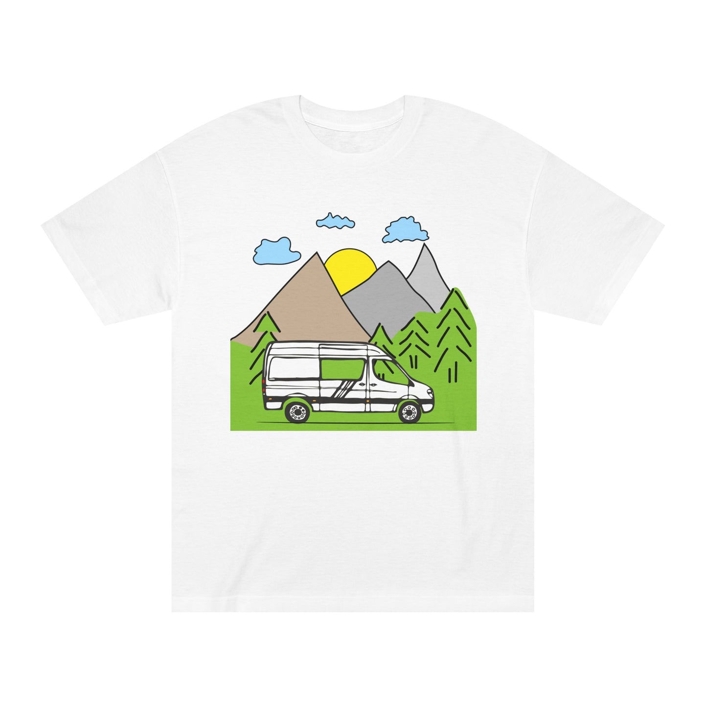 Adventure Van Graphic Tee, Unisex Outdoor Shirt, Travel Lover Gift, Camping Apparel, Nature Vibes T-Shirt, Vintage Van Design - MaisonThreadory