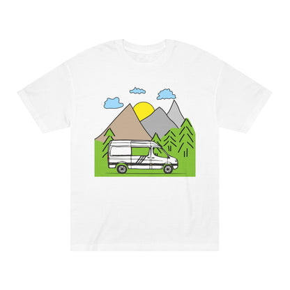 Adventure Van Graphic Tee, Unisex Outdoor Shirt, Travel Lover Gift, Camping Apparel, Nature Vibes T-Shirt, Vintage Van Design - MaisonThreadory