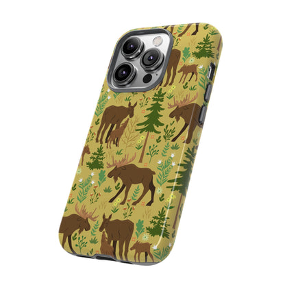 Moose Phone Case - Nature Lover's Accessory, Gifts for Outdoorsy Friends, Wildlife Decor, Eco-Friendly Cover, Forest Adventure Gear - MaisonThreadory