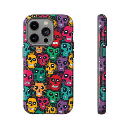 Phone Case, Day of the Dead Tough Case Phone, Mexican Skull Phone Cover, Floral Skeleton Phone Protector, Sugar Skull iPhone Case, Tough