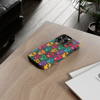 Phone Case, Day of the Dead Tough Case Phone, Mexican Skull Phone Cover, Floral Skeleton Phone Protector, Sugar Skull iPhone Case, Tough