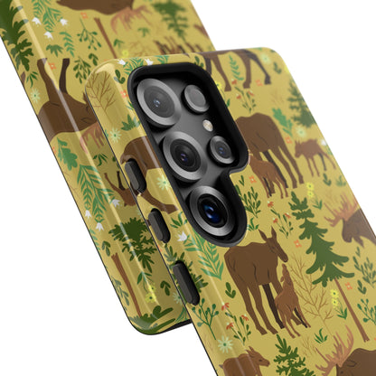 Moose Phone Case - Nature Lover's Accessory, Gifts for Outdoorsy Friends, Wildlife Decor, Eco-Friendly Cover, Forest Adventure Gear - MaisonThreadory