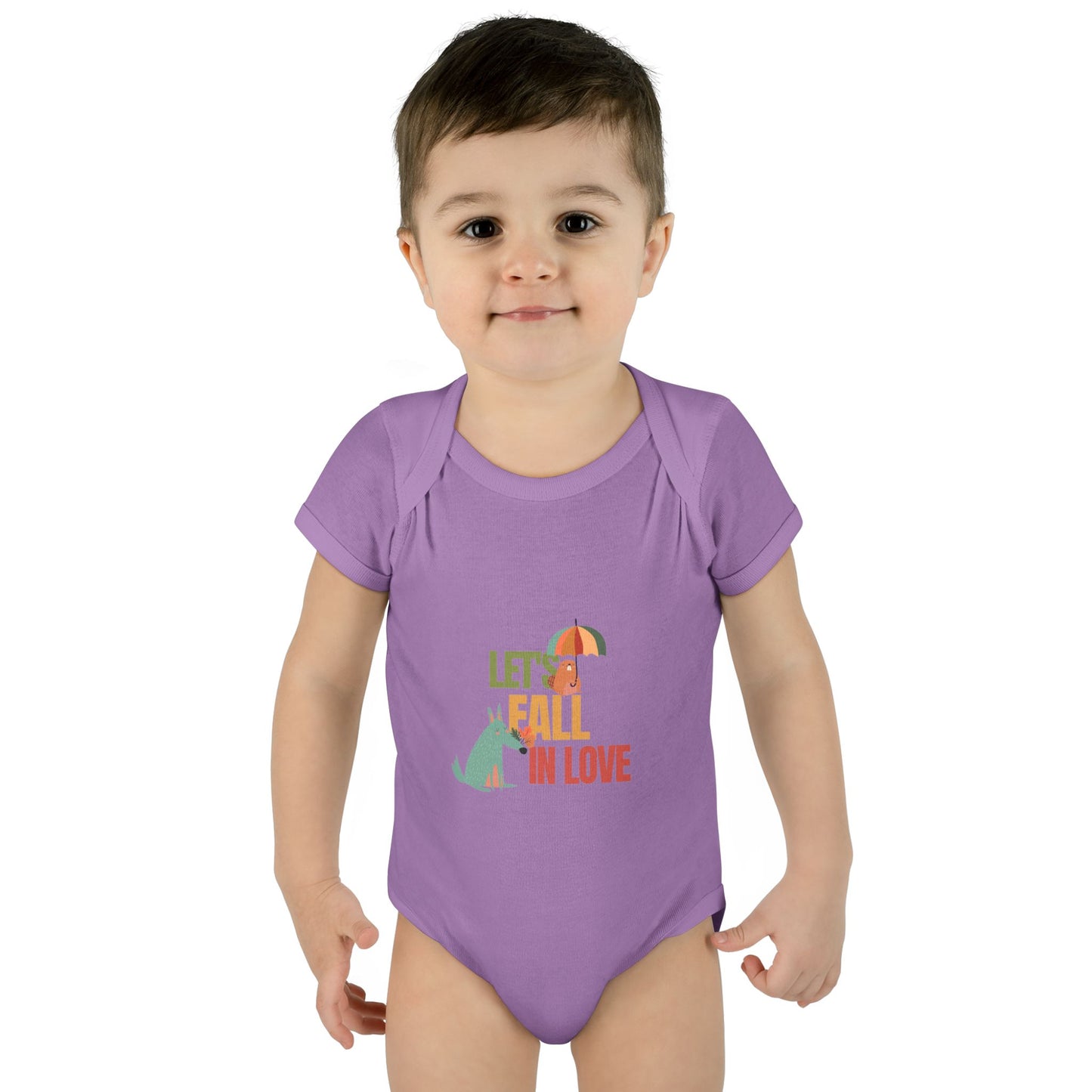 Autumn Baby Bodysuit - Let's Fall in Love, Cute Infant Outfit, Seasonal Gift, Baby Shower Present, Little One's Fall Fashion - MaisonThreadory