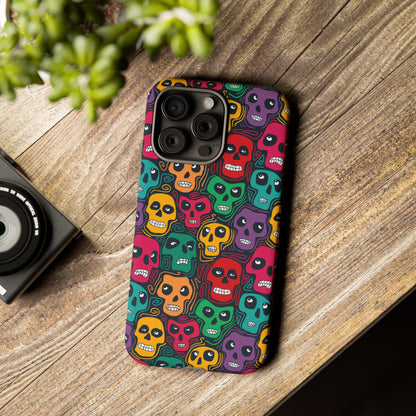 Phone Case, Day of the Dead Tough Case Phone, Mexican Skull Phone Cover, Floral Skeleton Phone Protector, Sugar Skull iPhone Case, Tough