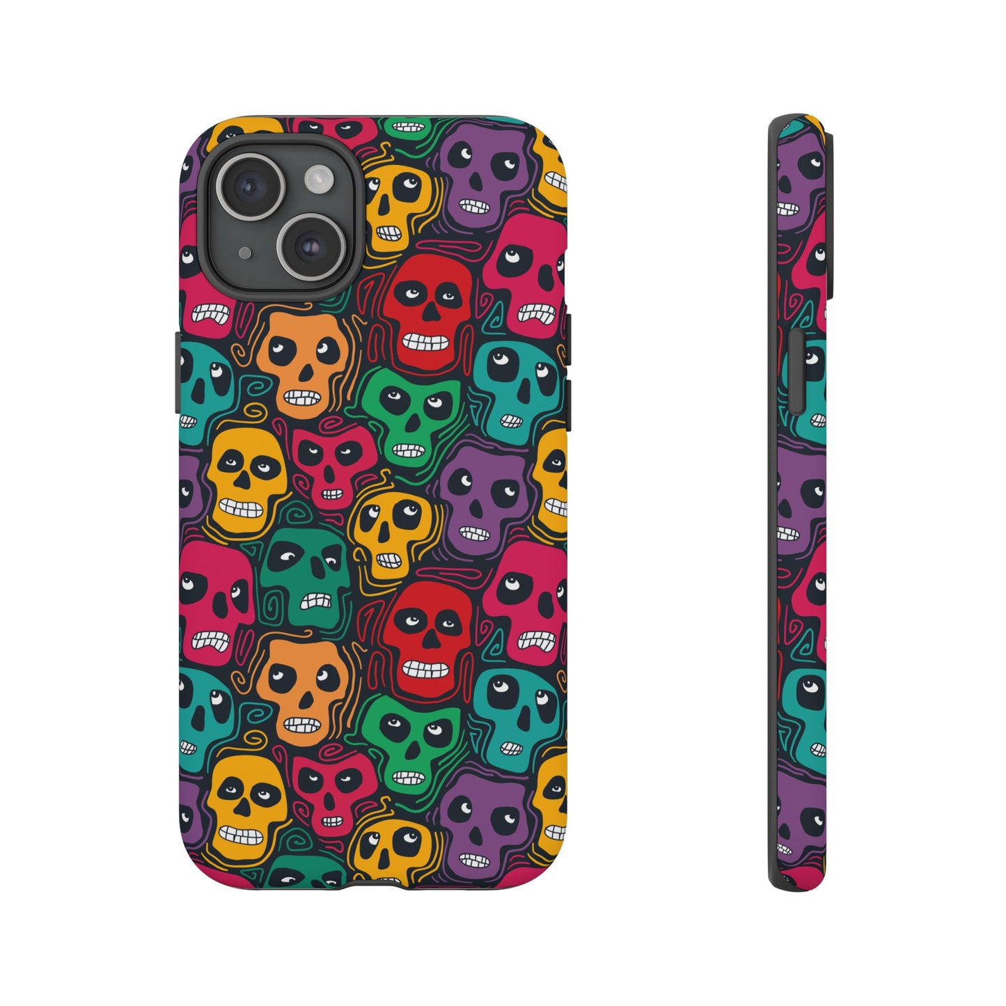 Phone Case, Day of the Dead Tough Case Phone, Mexican Skull Phone Cover, Floral Skeleton Phone Protector, Sugar Skull iPhone Case, Tough