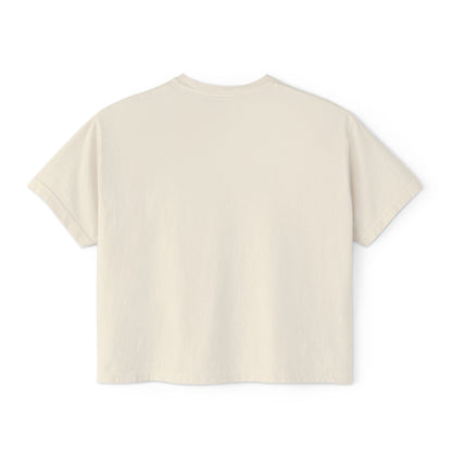 Cute Love Story Ghost Women's Boxy Tee, Fun Casual Top, Halloween Apparel, Gift for Ghost Lovers, Spooky Season Shirt, Relaxed Fit Tee - MaisonThreadory
