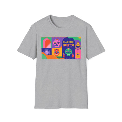 Dia de los Muertos Unisex T-Shirt, Mexican Day of the Dead Tee, Halloween Skeleton Shirt, Dia de los Muertos Festival Top, Sugar Skull