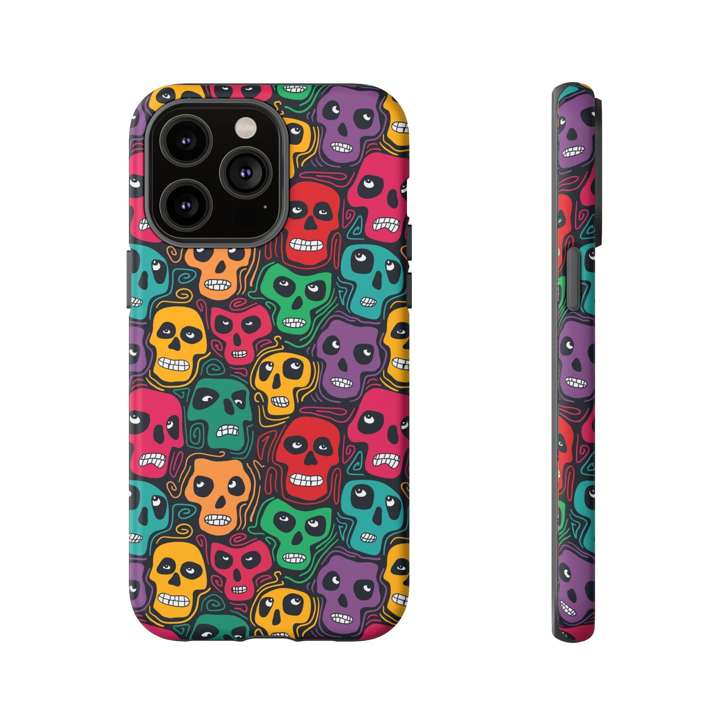 Phone Case, Day of the Dead Tough Case Phone, Mexican Skull Phone Cover, Floral Skeleton Phone Protector, Sugar Skull iPhone Case, Tough