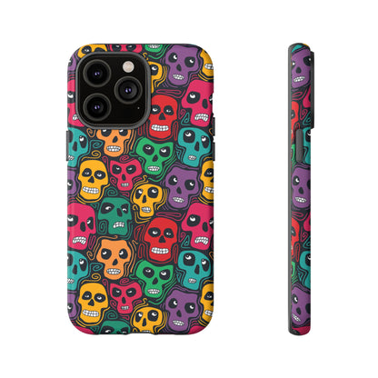 Phone Case, Day of the Dead Tough Case Phone, Mexican Skull Phone Cover, Floral Skeleton Phone Protector, Sugar Skull iPhone Case, Tough