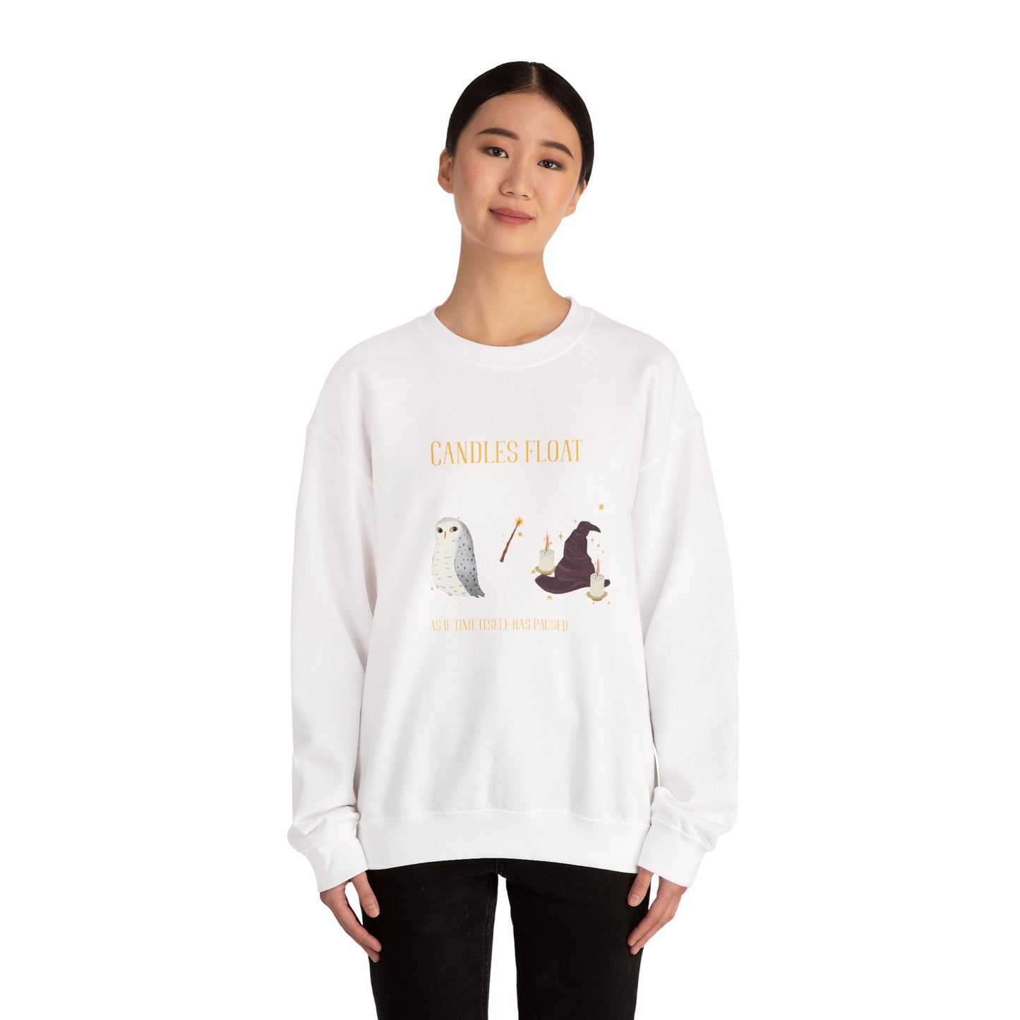 Whimsical Owl Crewneck Sweatshirt, Cozy Fall Apparel, Gift for Nature Lovers, Halloween Sweater, Cute Animal Sweatshirt - MaisonThreadory