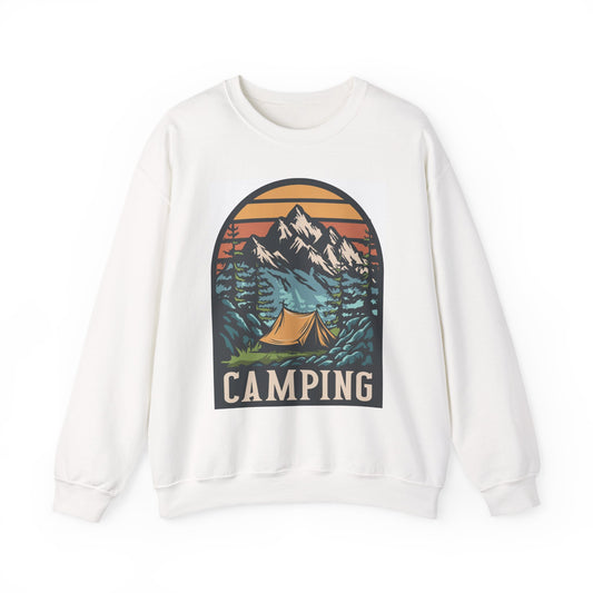 Camping Adventures Unisex Sweatshirt - Cozy Outdoor Gear, Nature Lover Gift, Hiking Apparel, Travel Essential, Campfire Style - MaisonThreadory