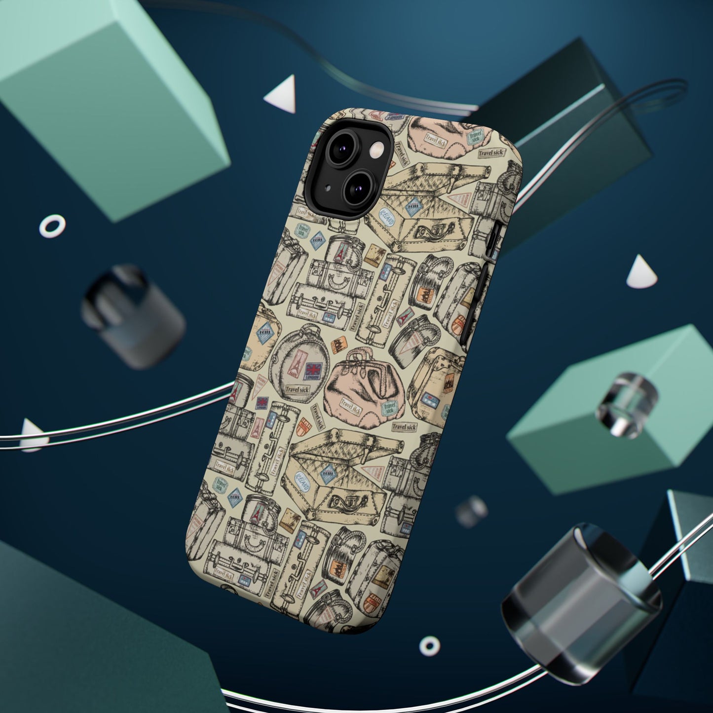 Travel-Inspired Magnetic Tough Cases, Unique Phone Accessories, Perfect for Adventurers, Great Gift for Travelers or Holidays