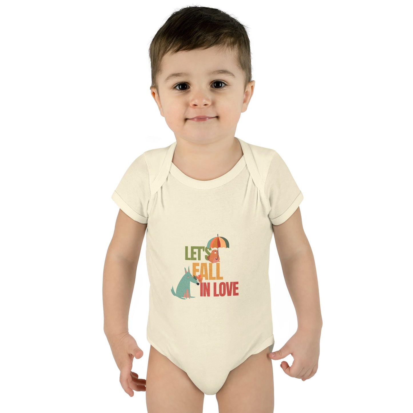 Autumn Baby Bodysuit - Let's Fall in Love, Cute Infant Outfit, Seasonal Gift, Baby Shower Present, Little One's Fall Fashion - MaisonThreadory