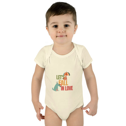 Autumn Baby Bodysuit - Let's Fall in Love, Cute Infant Outfit, Seasonal Gift, Baby Shower Present, Little One's Fall Fashion - MaisonThreadory