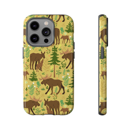Moose Phone Case - Nature Lover's Accessory, Gifts for Outdoorsy Friends, Wildlife Decor, Eco-Friendly Cover, Forest Adventure Gear - MaisonThreadory