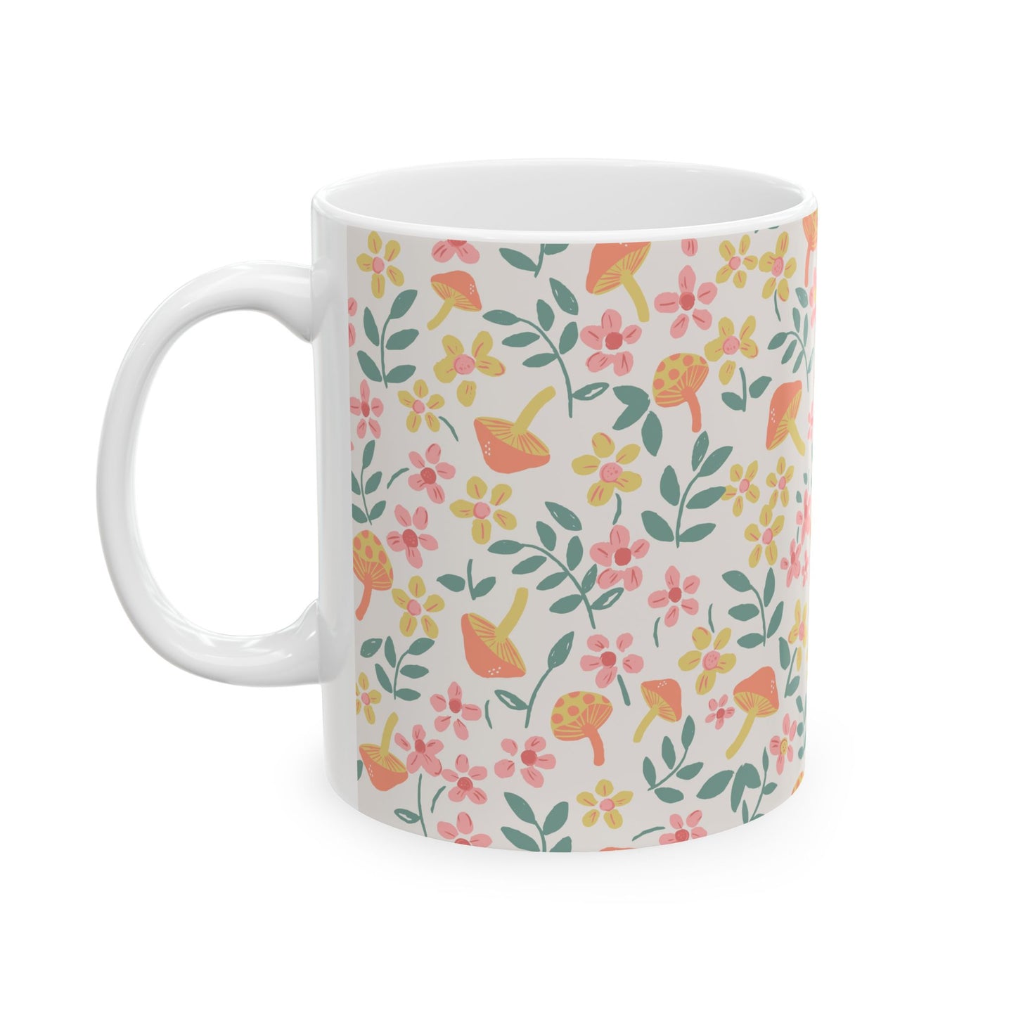 Floral Ceramic Mug: Perfect Gift for Gardening Lovers, Home Decor, Mother's Day, Coffee and Tea Enthusiasts, Spring Celebrations - MaisonThreadory