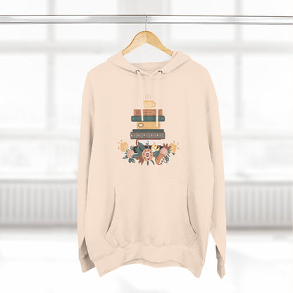 Cozy Book Lover's Hoodie | Three-Panel Fleece, Reading Gift, Literary Sweatshirt, Casual Apparel, Birthday Present, Book Club Outfit - MaisonThreadory