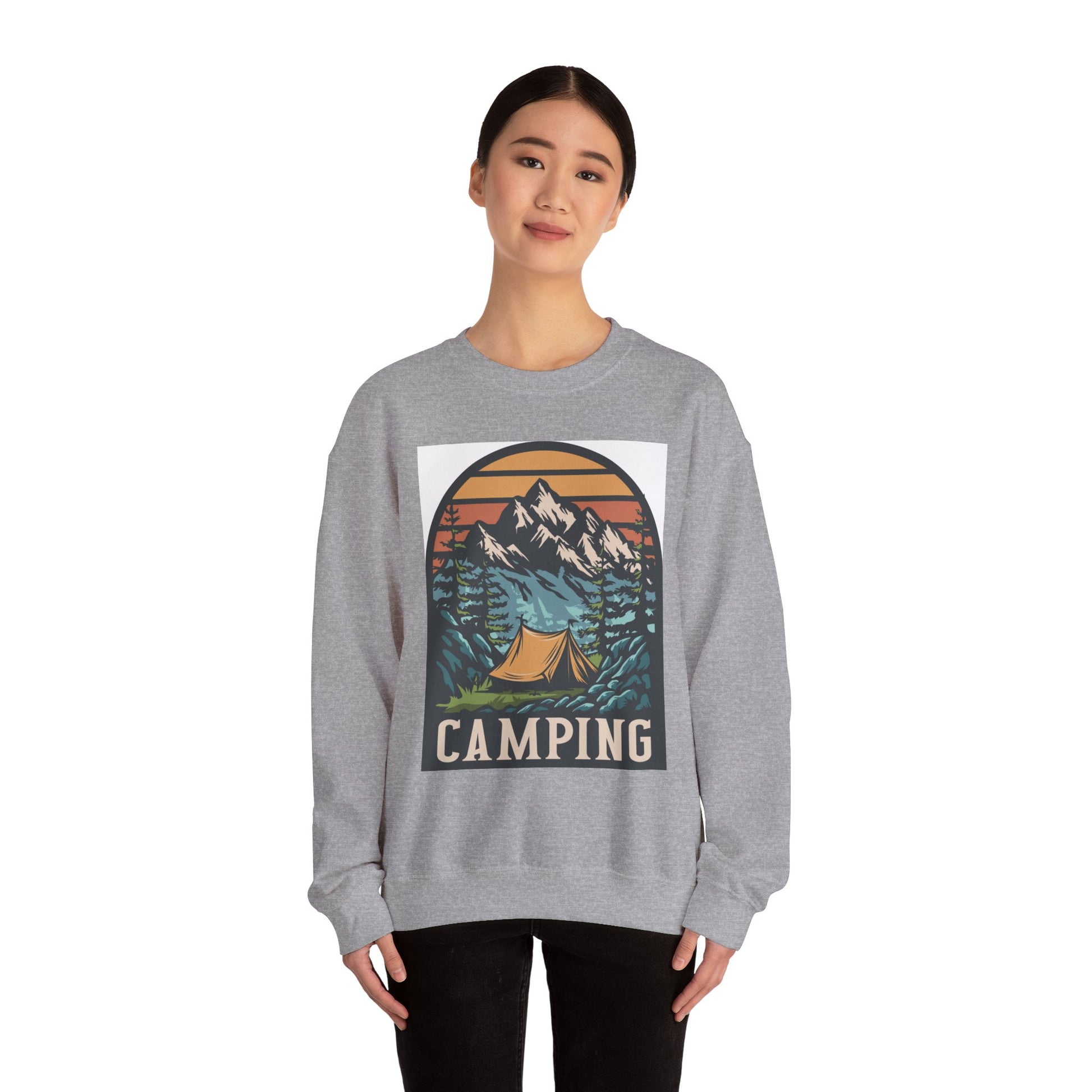 Camping Adventures Unisex Sweatshirt - Cozy Outdoor Gear, Nature Lover Gift, Hiking Apparel, Travel Essential, Campfire Style - MaisonThreadory