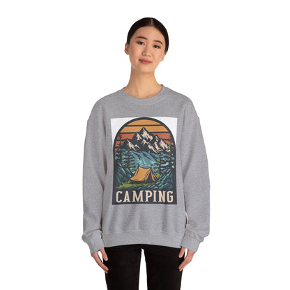 Camping Adventures Unisex Sweatshirt - Cozy Outdoor Gear, Nature Lover Gift, Hiking Apparel, Travel Essential, Campfire Style - MaisonThreadory