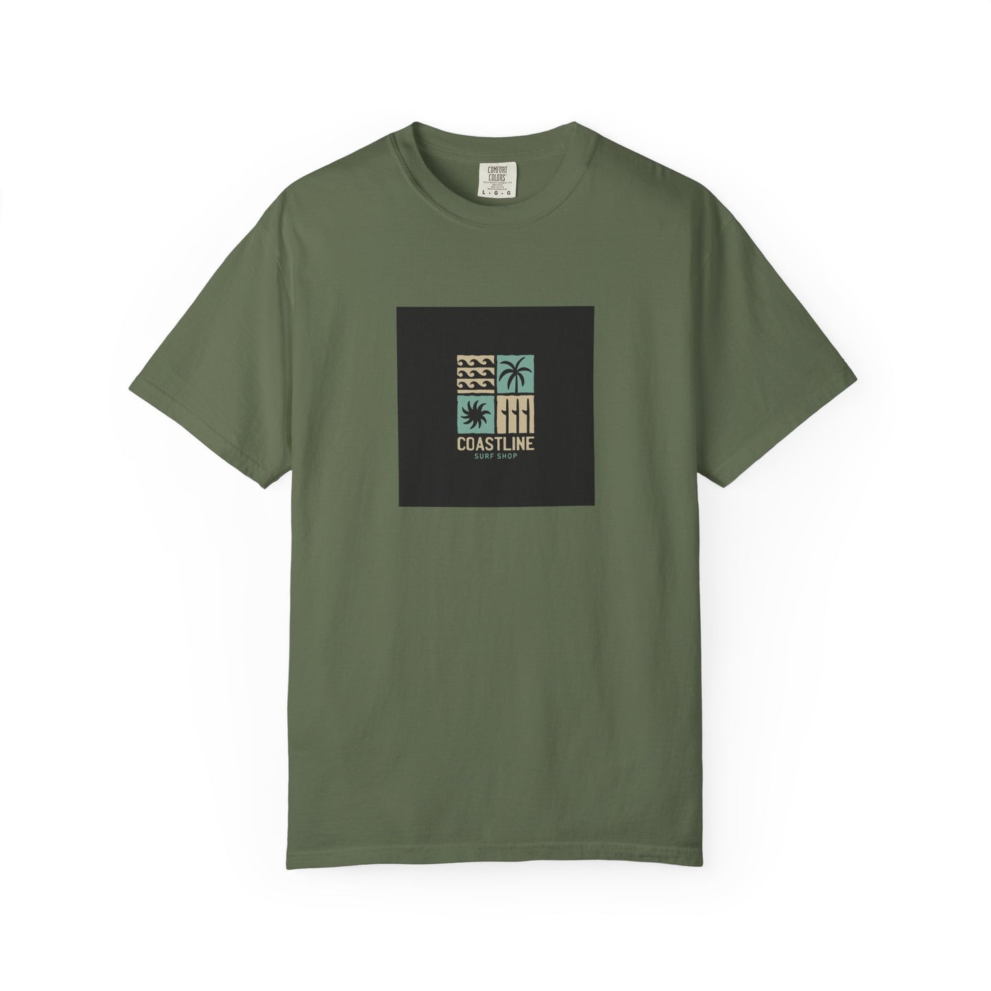 Coastline T-Shirt, Unisex Garment-Dyed Tee, Casual Summer Wear, Coastal Vibes, Beach Day Apparel, Vacation Essential - MaisonThreadory